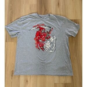 Return To Sender XXXL Graphic T-Shirt Reaper Dice Gray Mens